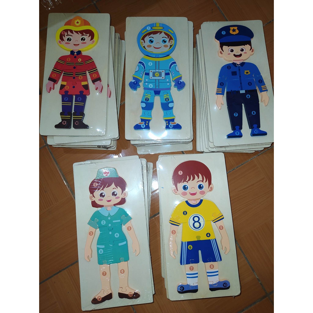 Wooden 3d threedimensional jigsaw puzzle community helper Shopee
