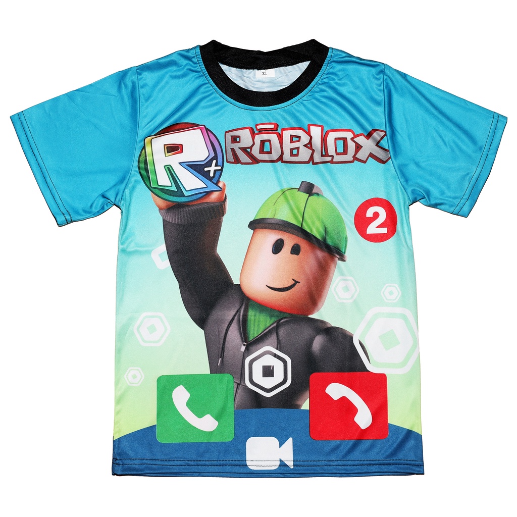 Roblox T-shirt Kids Game 3D Sandbox tshirt Clothes Cartoon Unisex Boys ...