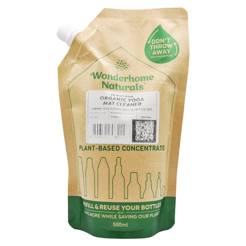 Wonderhome Naturals Yoga Mat Cleaner Organic Eucalyptus Oil Refill