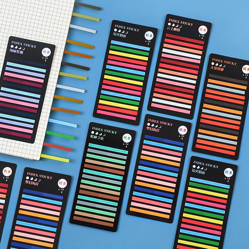 300 Sheets Rainbow Color Index Memo Pad Posted It Sticky Notes Paper ...