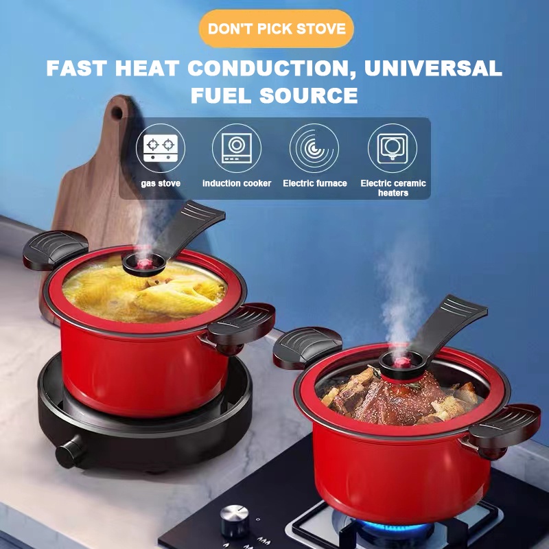 Multi Function Micro pressure cooker pot cooking Nonstick pan for soup ...