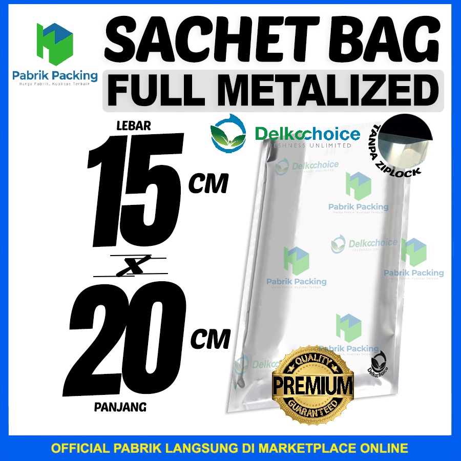 Metalized Food Sachet Packaging Grade A Non Ziplock Metalized Sachet