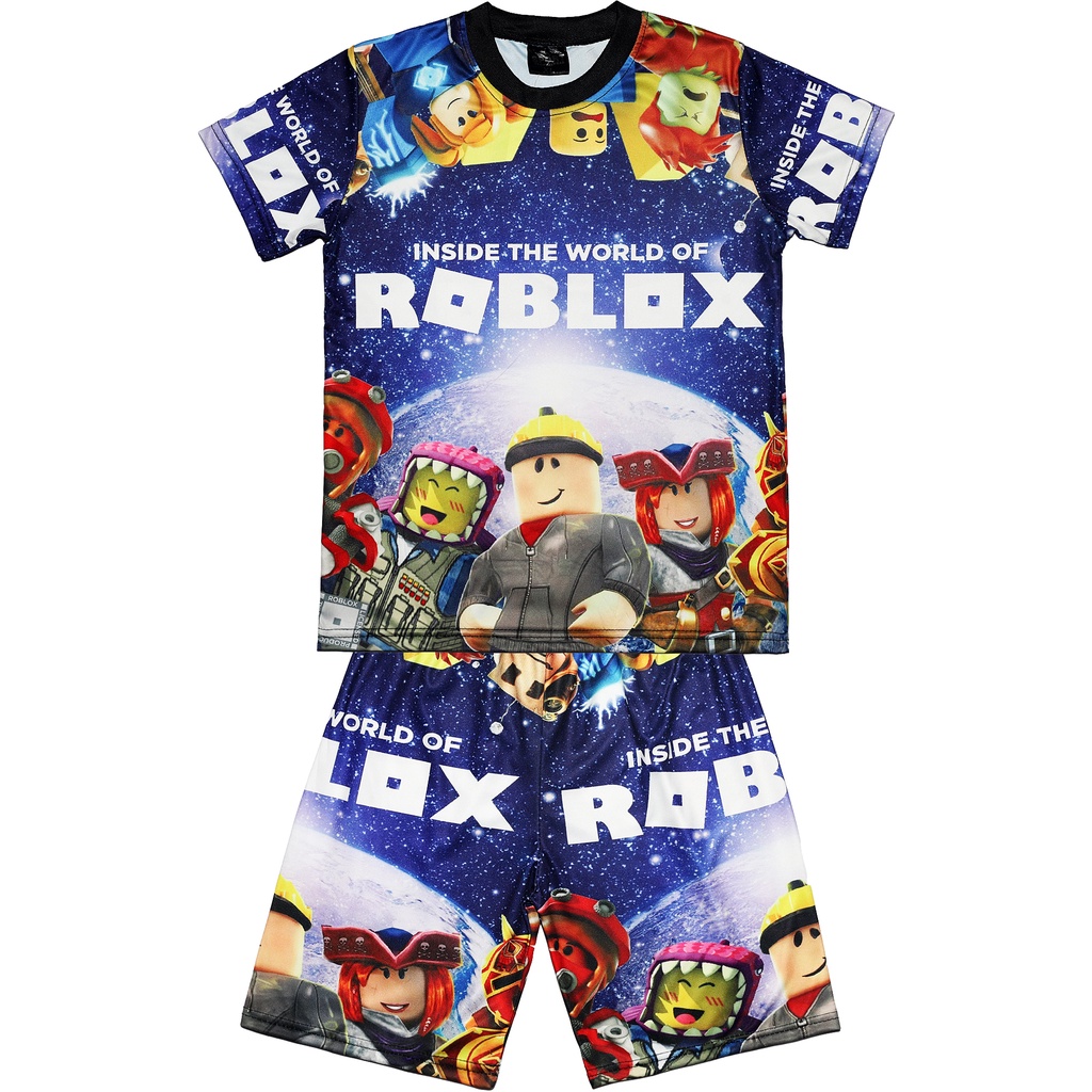 Kids Jersey Terno Roblox T-shirt Shorts for Kid Boy Printed Party Game ...