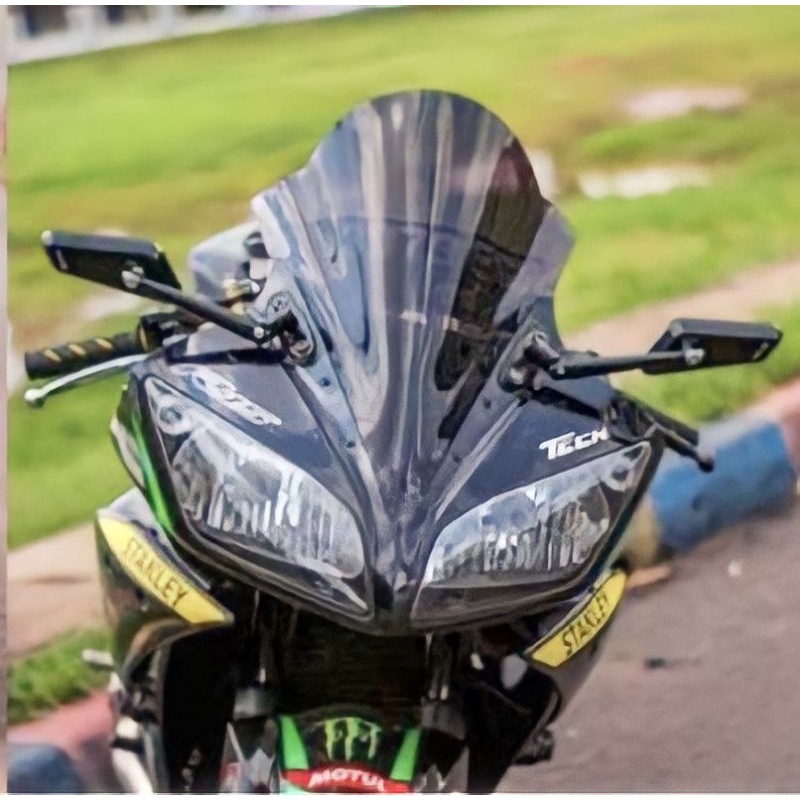 HITAM Windshield R15 V2 Jenong Model Clear Riben and Solid Black ...