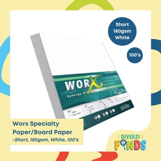 500pcs Worx Specialty Board Paper 200gsm White Short A4 or Long