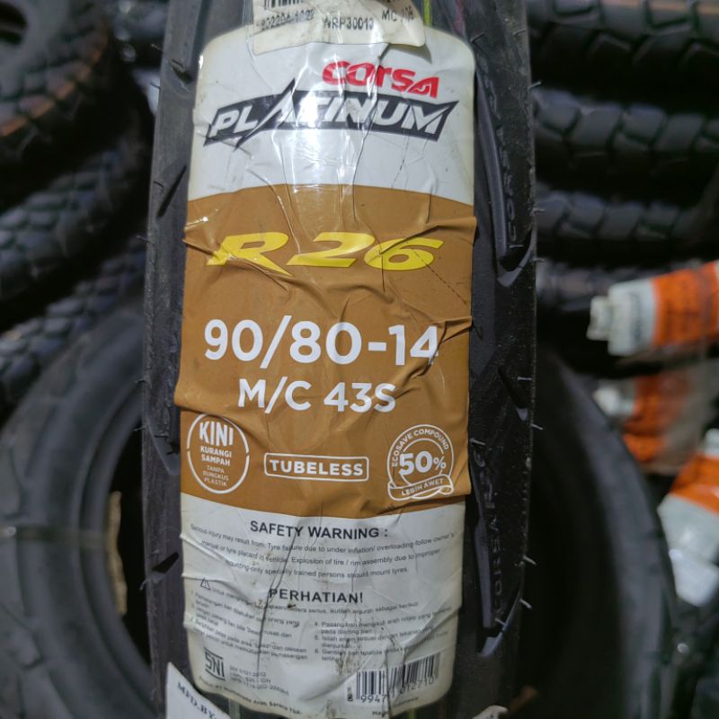 Copertone Moto 2 3/4-14 80/80 14 + Camera D'aria - Gomma Per Piaggio E Scooter, Eccellente Trazione E Stabilità
