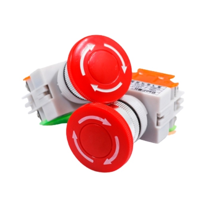 Lay37-11zs emergency stop switch with 22mm red parachute mushroom head ...