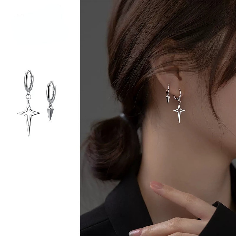Women Men Unisex Cool Girl Bad Boy Geometric Cone Dangle Earring