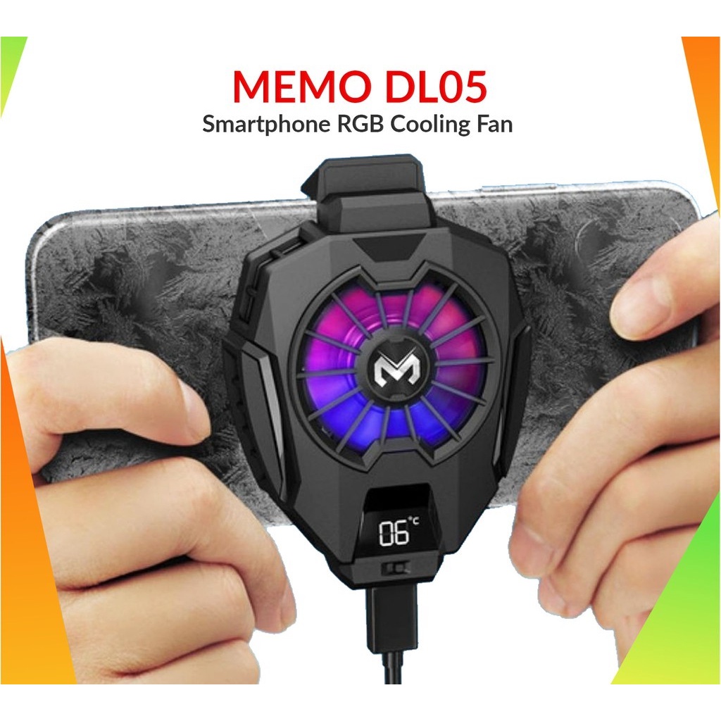 MEMO DL05 Smartphone Gaming RGB Cooling Fan Mobile Radiator with