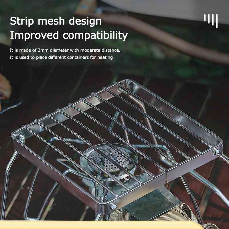 Stainless Steel Folding Backpacking Camping Stove Campfire BBQ Grill ...