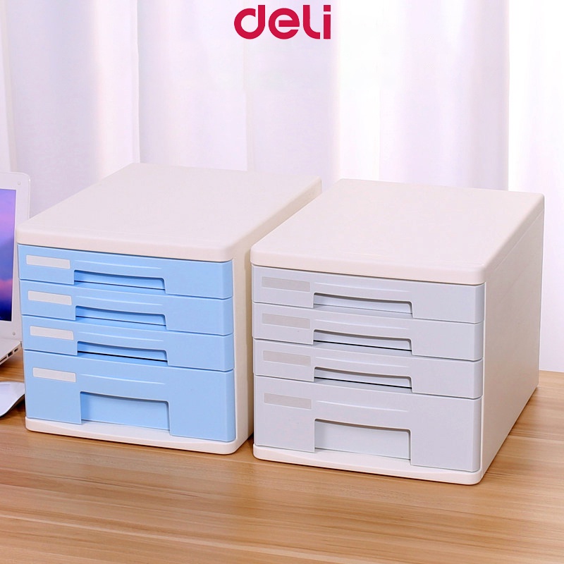 Deli Layer Drawers File Desktop Storage Drawer Organizer Office Supplies Shopee Philippines