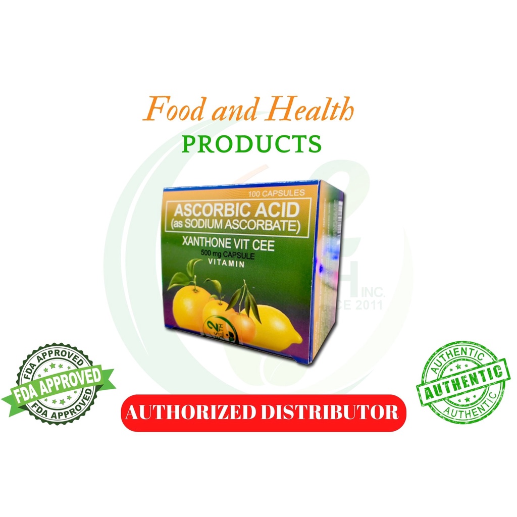 XANTHONE VIT CEE Ascorbic Acid (1 Box 100 Capsules) Shopee Philippines