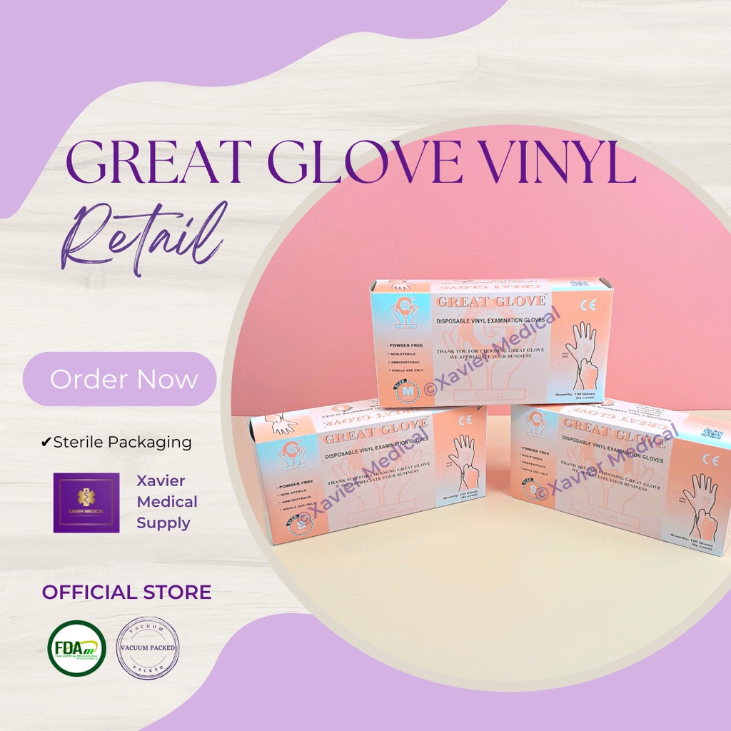 GREAT GLOVE Vinyl Gloves Retail (Sold per Box) Shopee Philippines