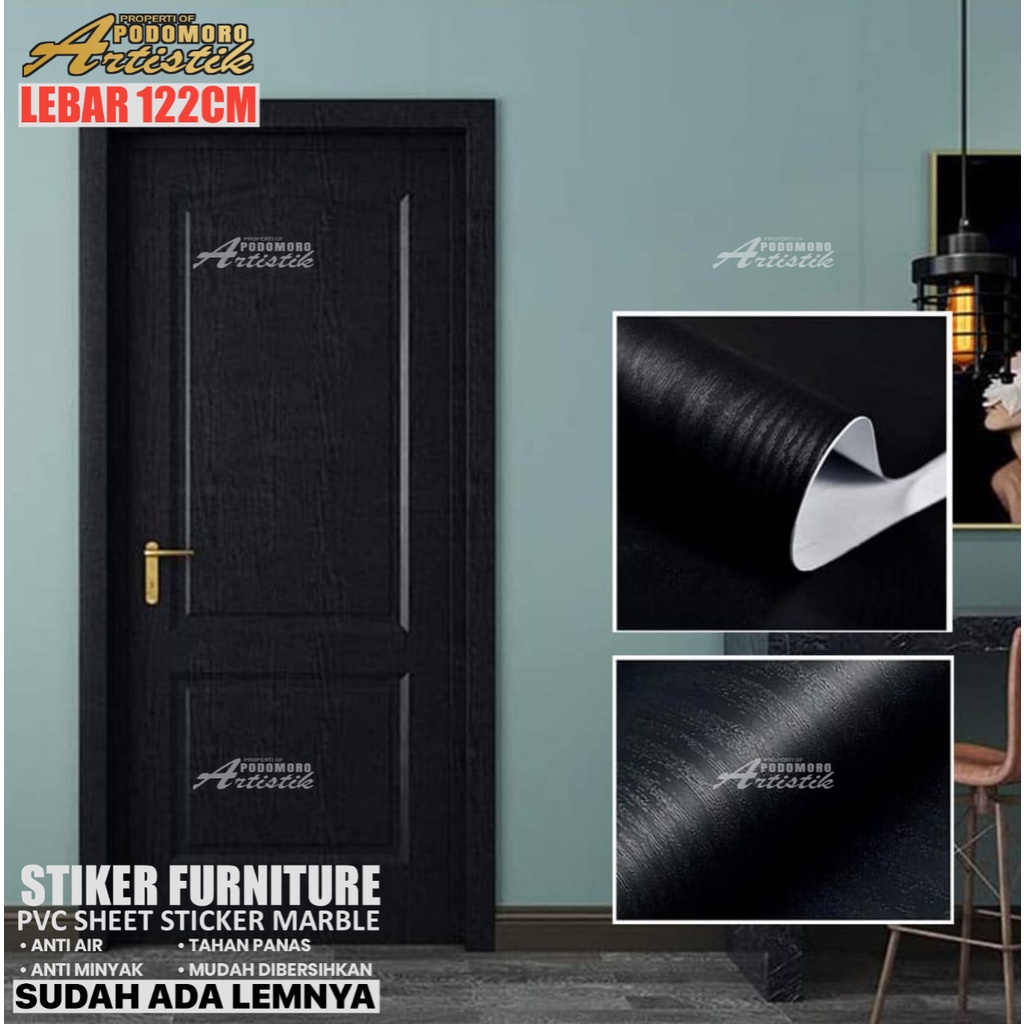 KAYU Bathroom Door Wallpaper Sticker Waterproof Waterproof Pvc Wood