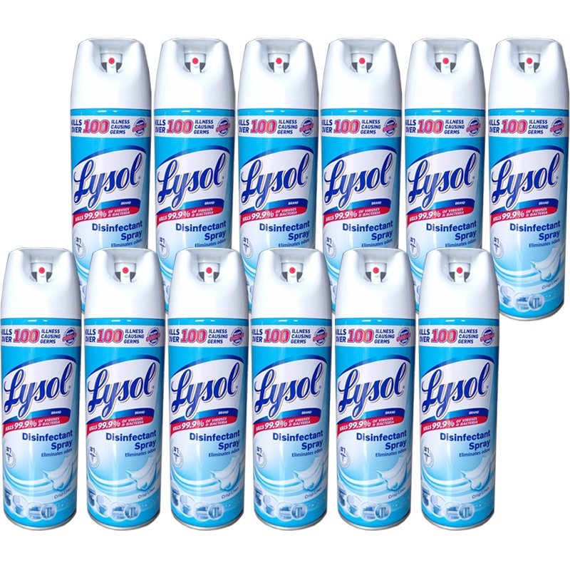 COD Set of 12 Lysol Disinfectant Spray Crisp Linen Scent 340 grams