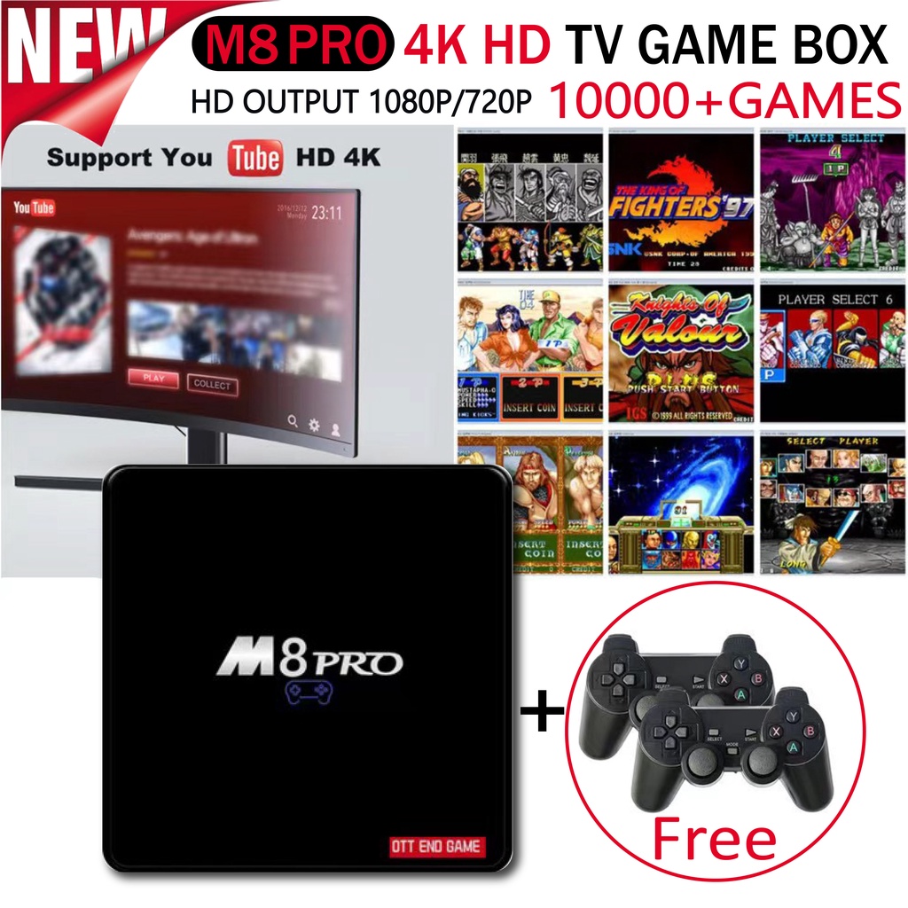 M8 PRO 5G 4K 8+128G Android Ultra HD TV Box+Android TV Box GAME BOX 4K  10000 Games Video Game Consol | Shopee Philippines