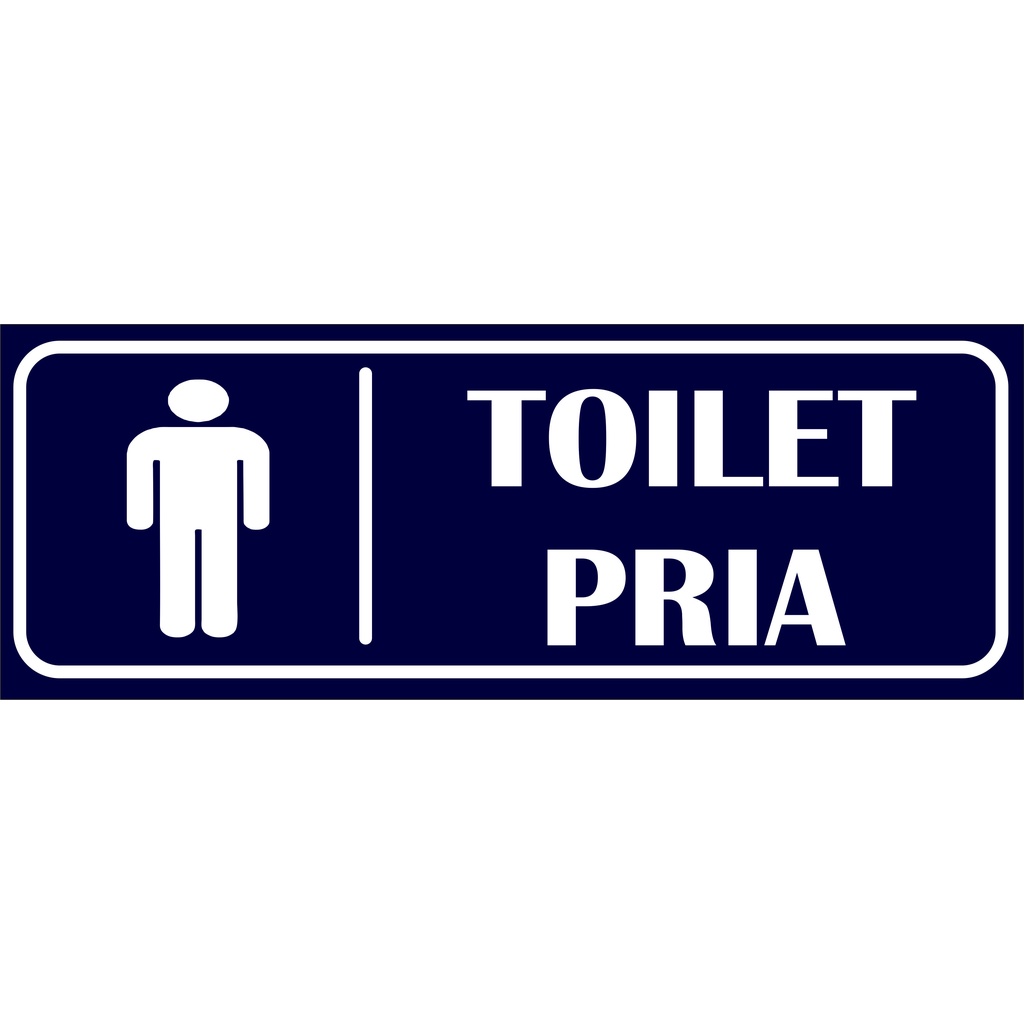 Acrylic Black Men's Toilet Sticker/ | Shopee Philippines
