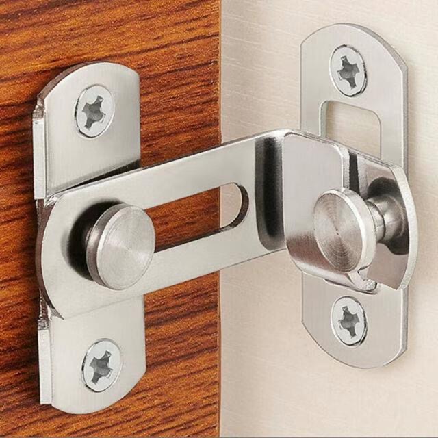 Stainless Steel Safety Hasp Door Lock for Bathroom Bedroom Door Catch ...