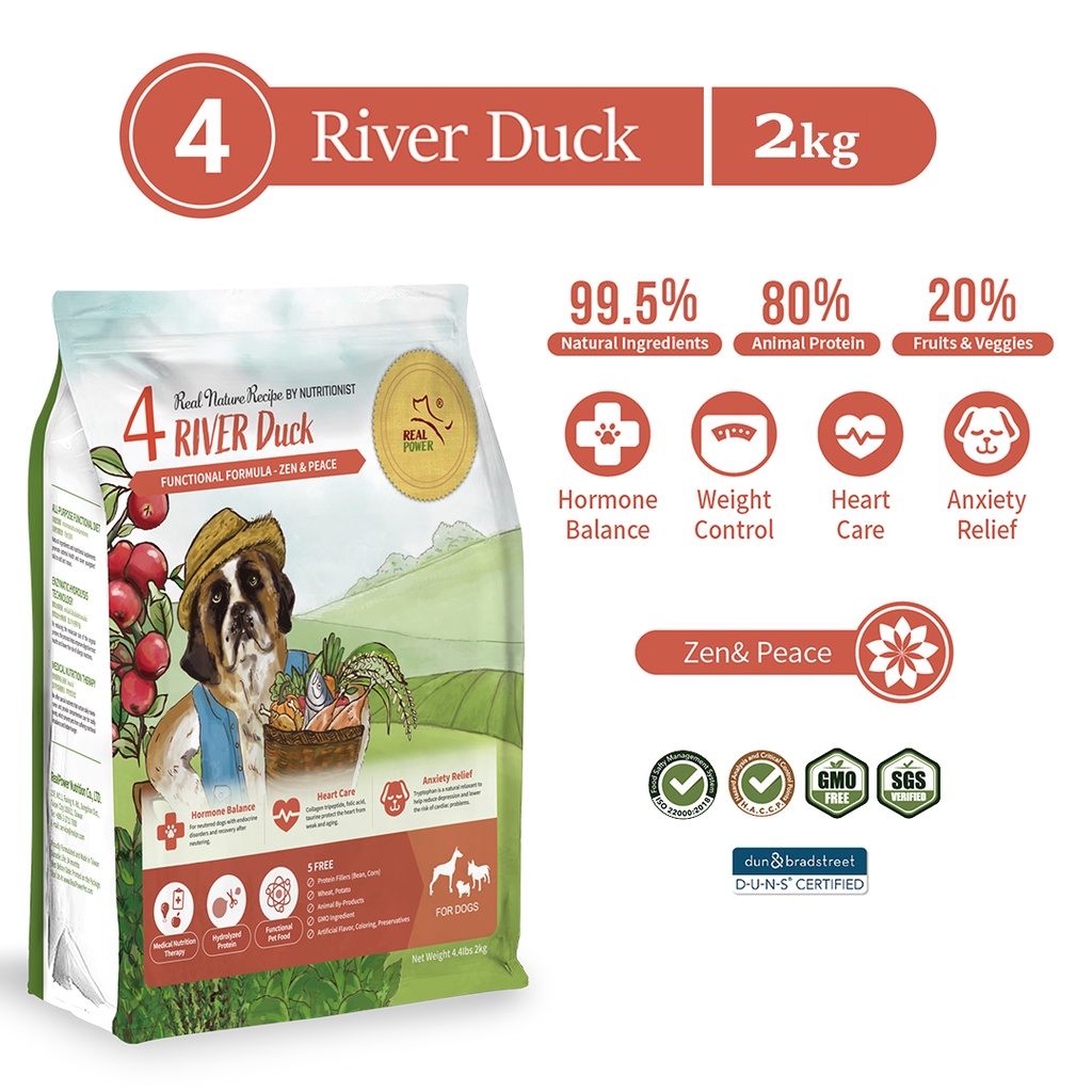 Real Power Pet Food Holistic Dog For All Life Stages (No. 4 River Duck