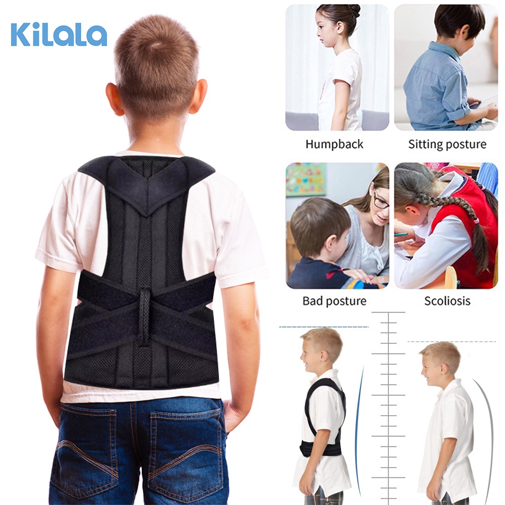 Straight Back Supporter Posture Adjustable Back Posture Corrector for ...