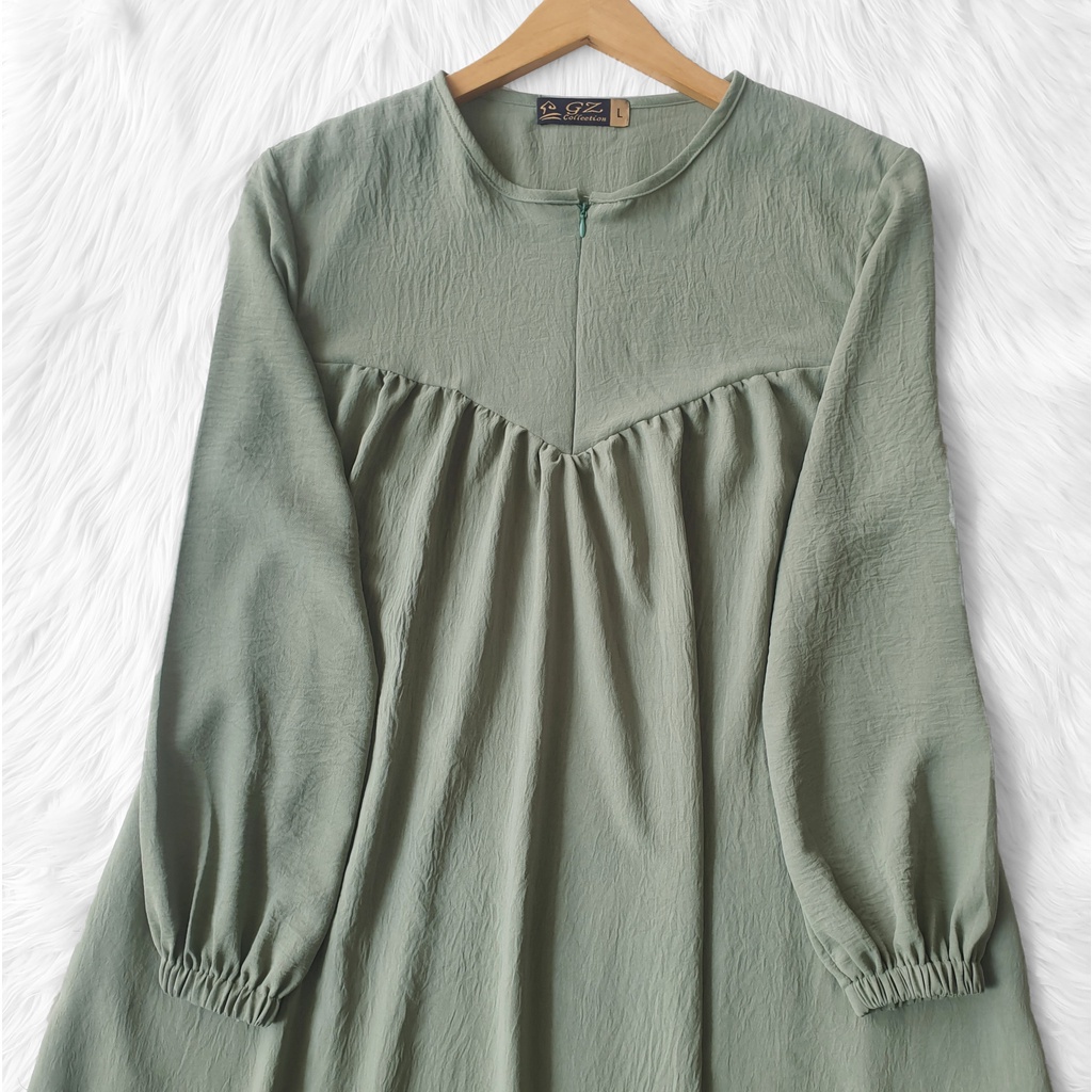 Crinkle Robe Gz0391 Sage Green/Crinkle Sage Green Robe/Daily Robe/Plain