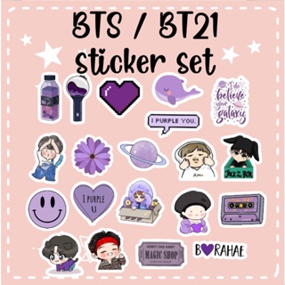 BTS Carton Drinks Chibi Vinyl Stickers