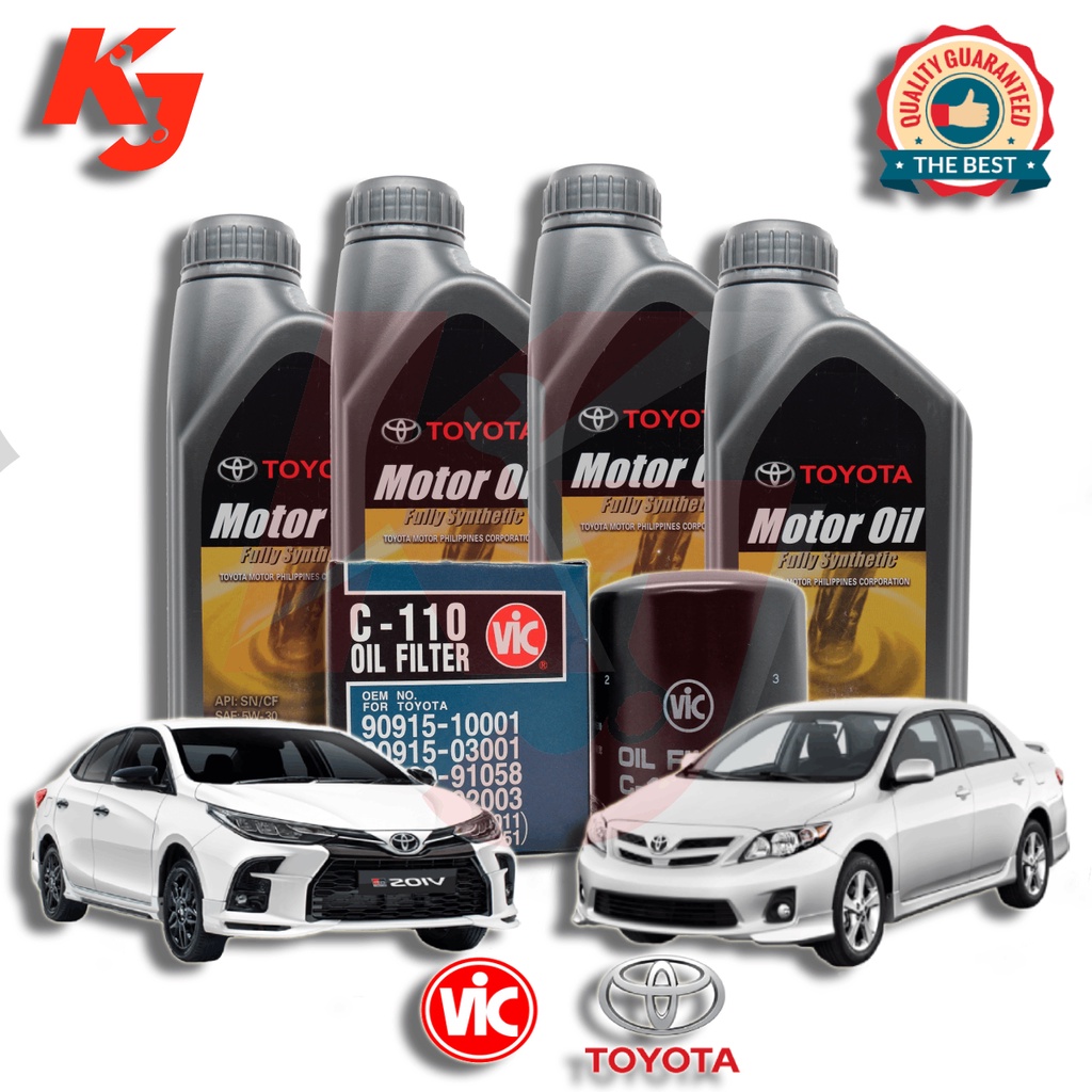 Toyota Engine Oil Toyota Altis/Vios Oil Kit Fully Synthetic Shopee