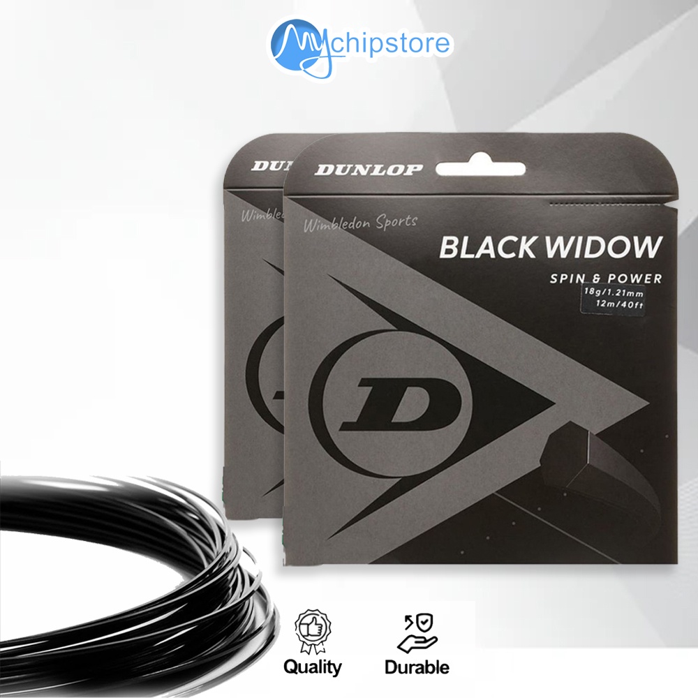 Original Quality Tennis Racket Strings DUNLOP BLACK WIDOW | Shopee ...