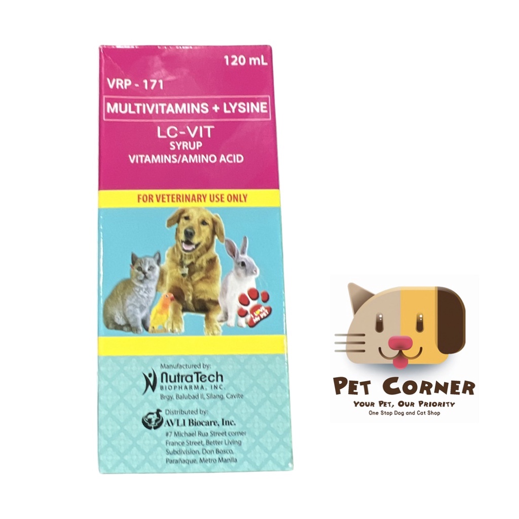 LC VIT 60 and 120ML LC VIT PLUS 120ML VITAMINS FOR DOGS, CATS AND SMALL