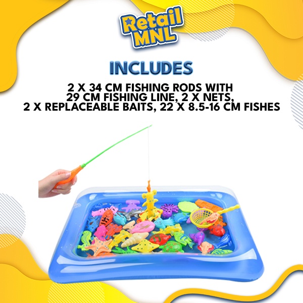 Retailmnl Magnetic Fishing Toys Game Set for Kids Bath Toys