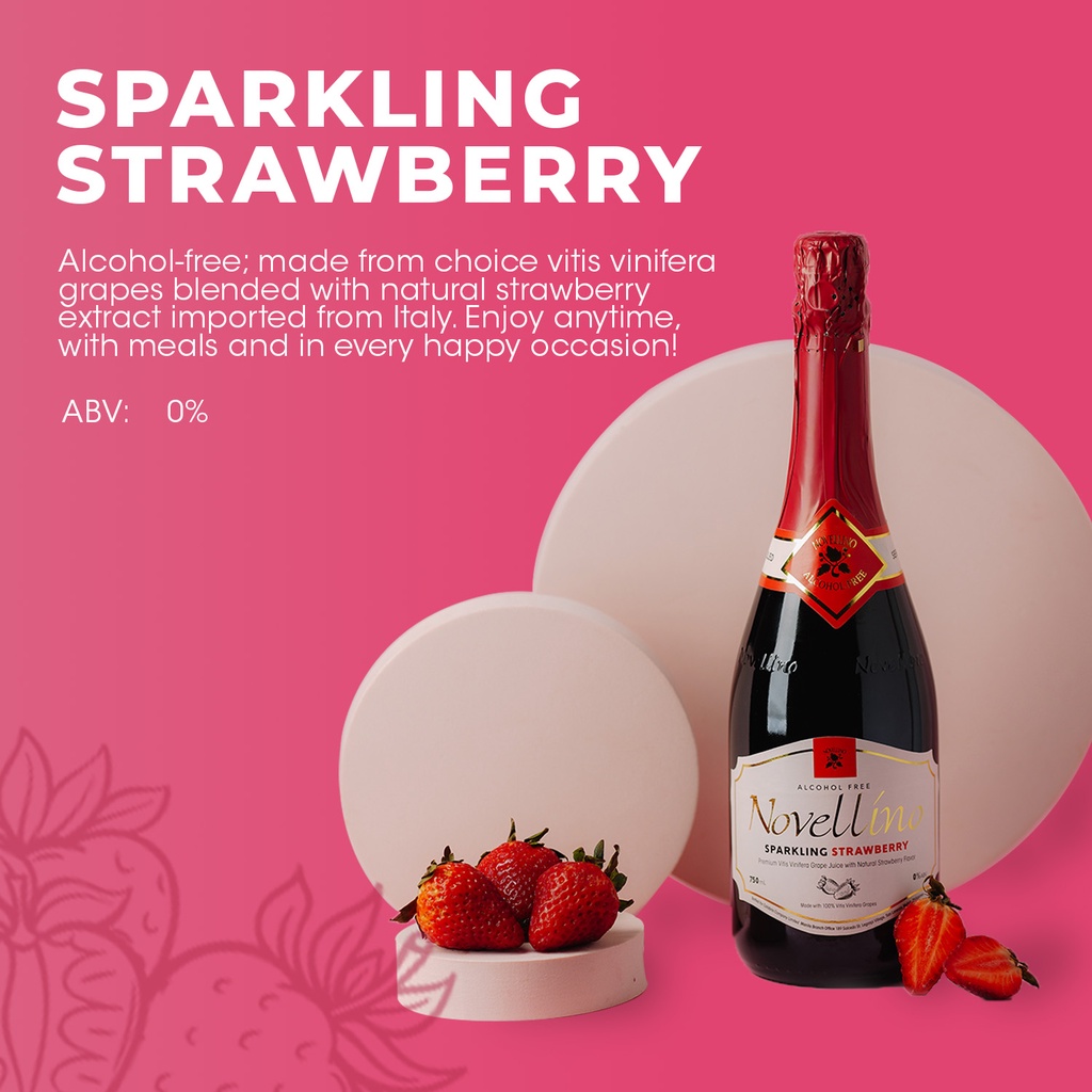 Novellino Sparkling Strawberry Alcoholfree Red Wine Shopee Philippines