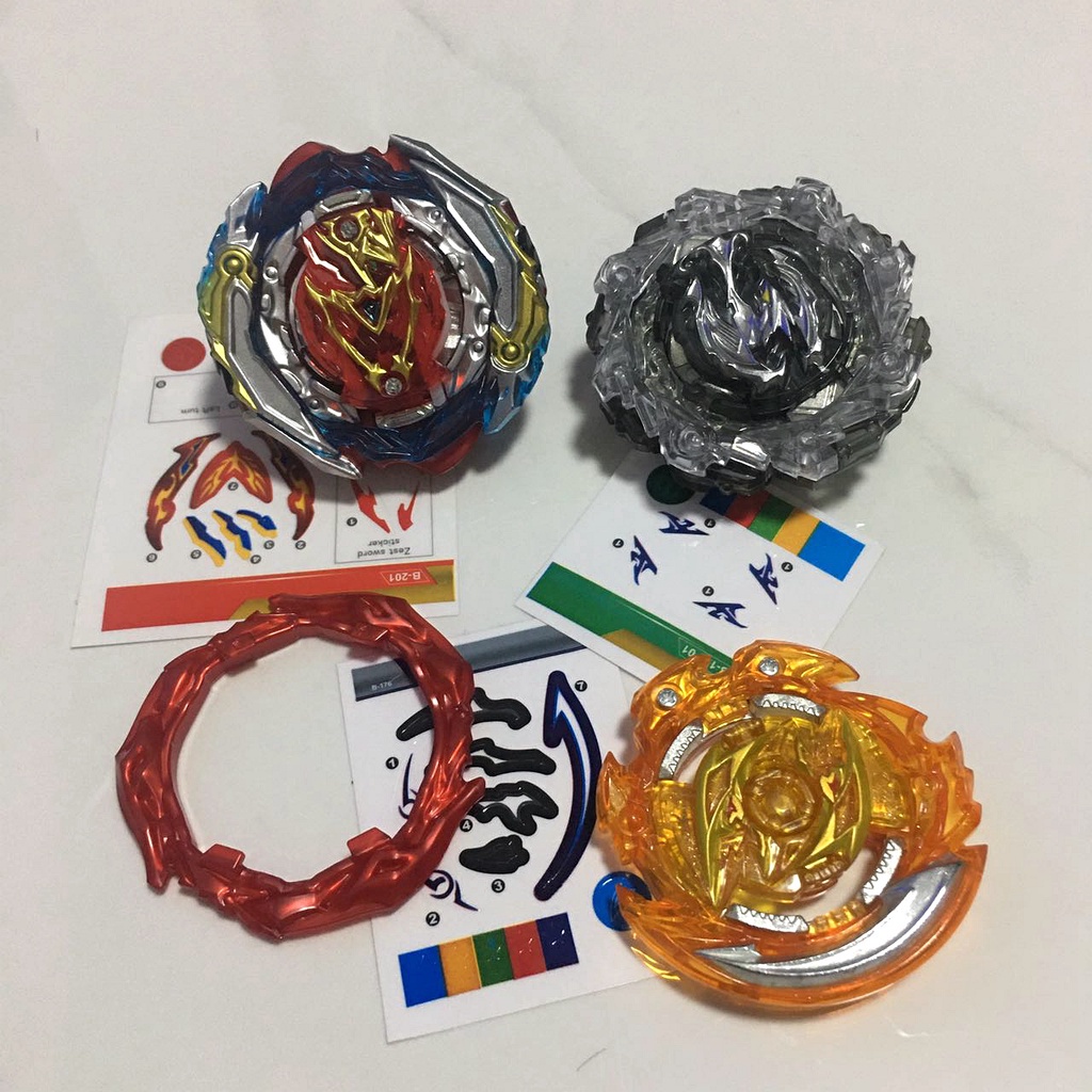 Flame Zest Achilles Beyblade Burst B-201 With A Gear Customize Set ...