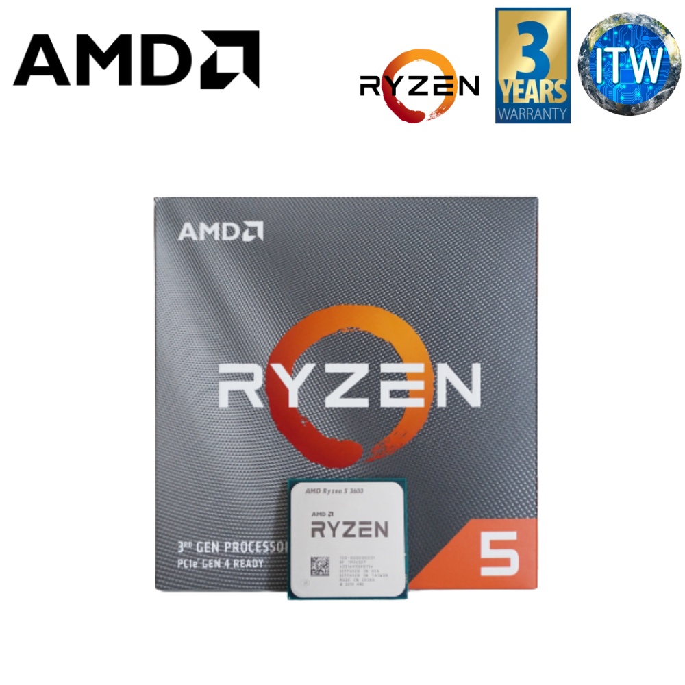 Itw | AMD Ryzen 5 3600 6-Cores 12-Thread 4.2GHz Max Boost, 3.6GHz Base ...