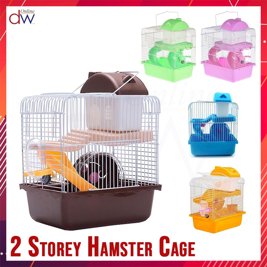 2 Storey Hamster Cage Pet Cage Hamster Cottage Double Layer House M18 18