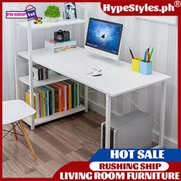 COD 120CM Study Table with Book Shelf Left&Right Office Table Computer ...