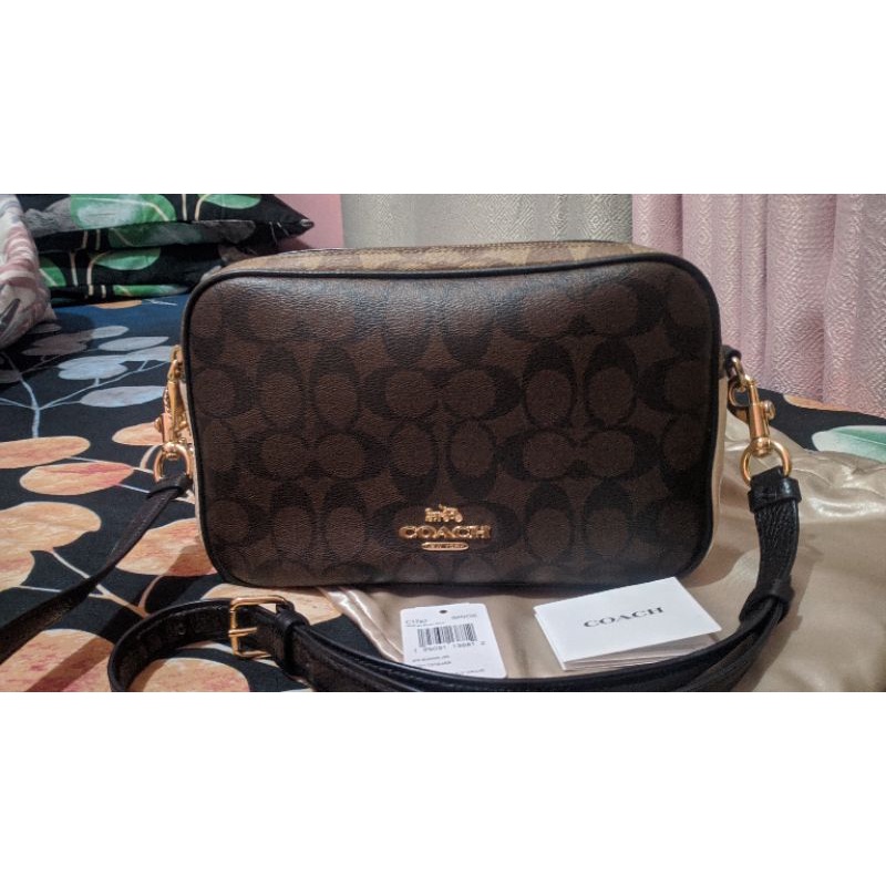 Coach Jes Crossbody In Blocked Signature Canvas Shopee Philippines