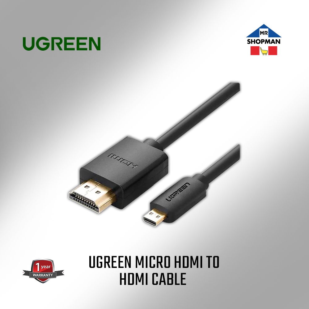 Ugreen Micro Hdmi To Hdmi Male Cable 30102 Hd127 Shopee Philippines