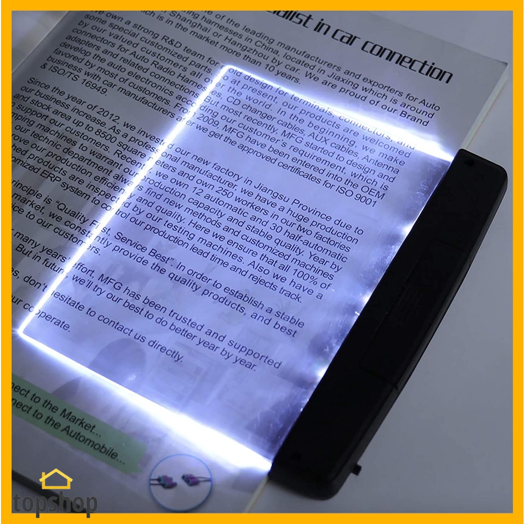 Portable LED Book Wedge Reading Night Light Panel Reading Light