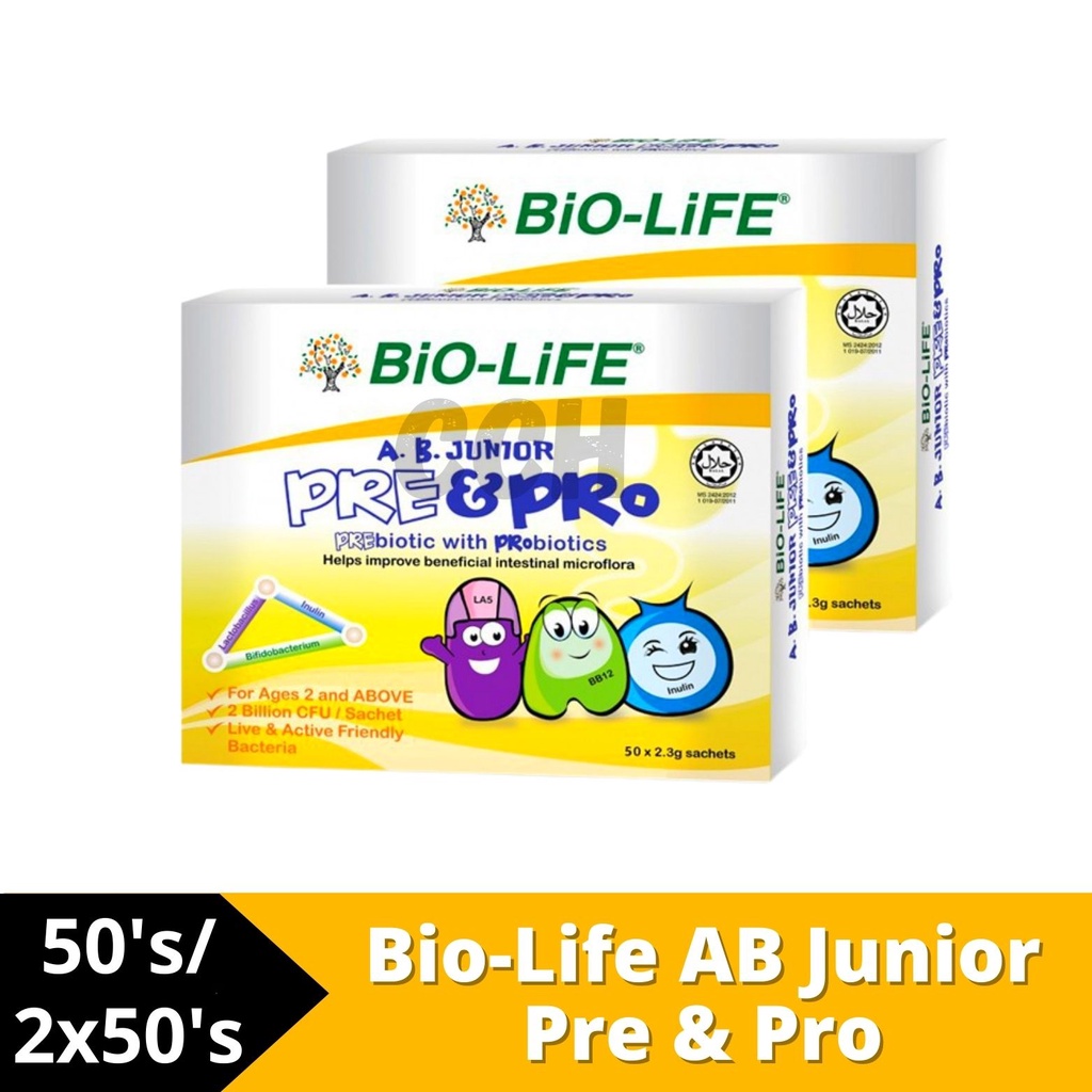 Bio-life Ab Junior Pre&Pro Prebiotics With Probiotics (50's/2x50's ...