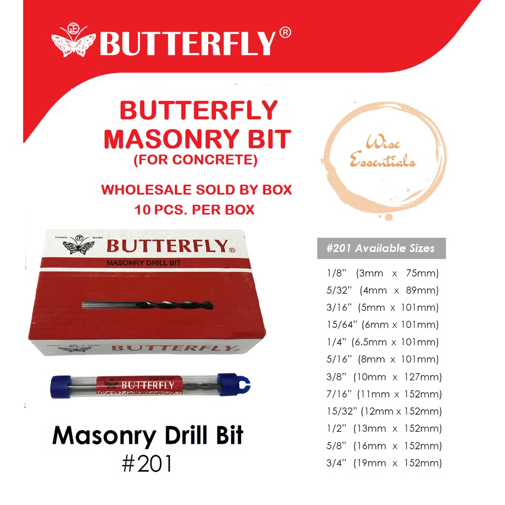 BUTTERFLY Masony Bit (WHOLESALE Sold by Box) | Shopee Philippines