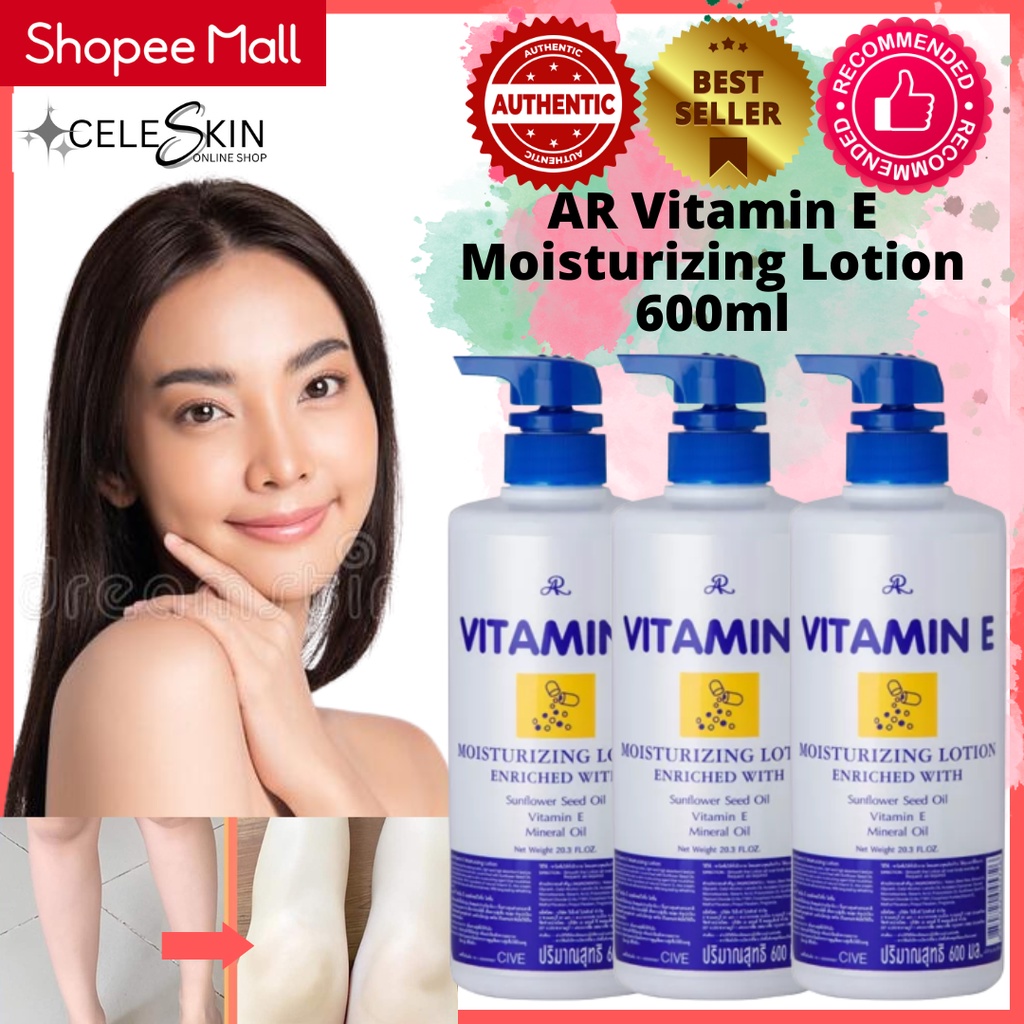 AR VITAMIN E Moisturizing LOTION 600ml ( Moisturizer, Lotion Vitamin E