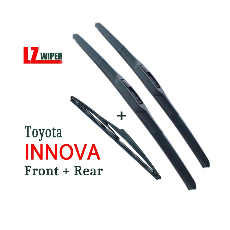 Toyota INNOVA Wiper Blade Set (Front+Rear) Car Back Window Wipers