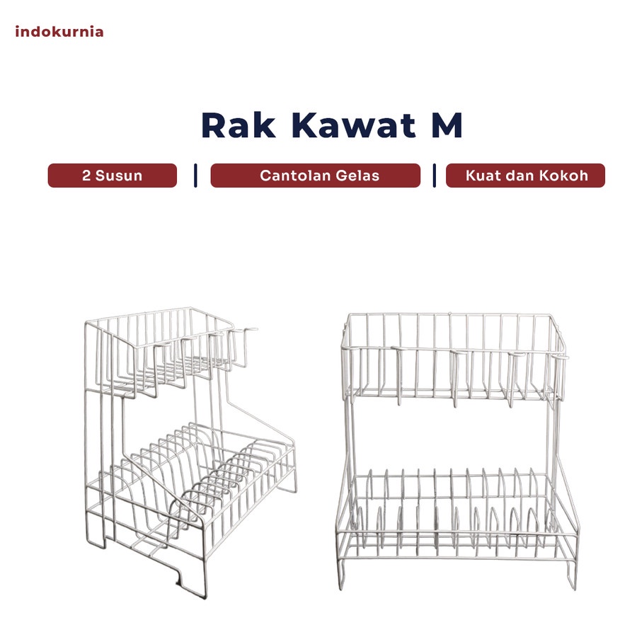 Ik - 2-story Stacking Wire Dish Rack Glass Dish Rack Model M | Shopee ...