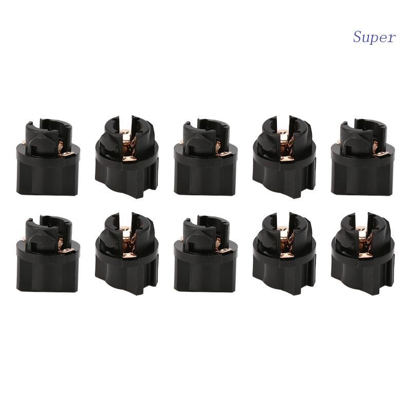 Super 10 Pcs T5 Socket Wedge Dash Instrument Panel Cluster Plug Lights ...