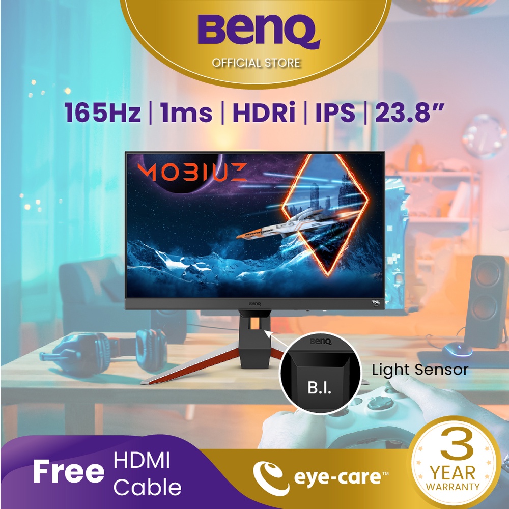 BenQ Mobiuz EX240 1920x1080 1ms 165Hz IPS HDRi 2.5W speaker FreeSync