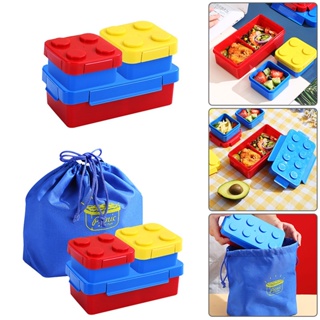 Creative Funny Building Block Splicing Lunch Box For Kids To School Bento  Box Plastic Food Storage Container Microwave Safe