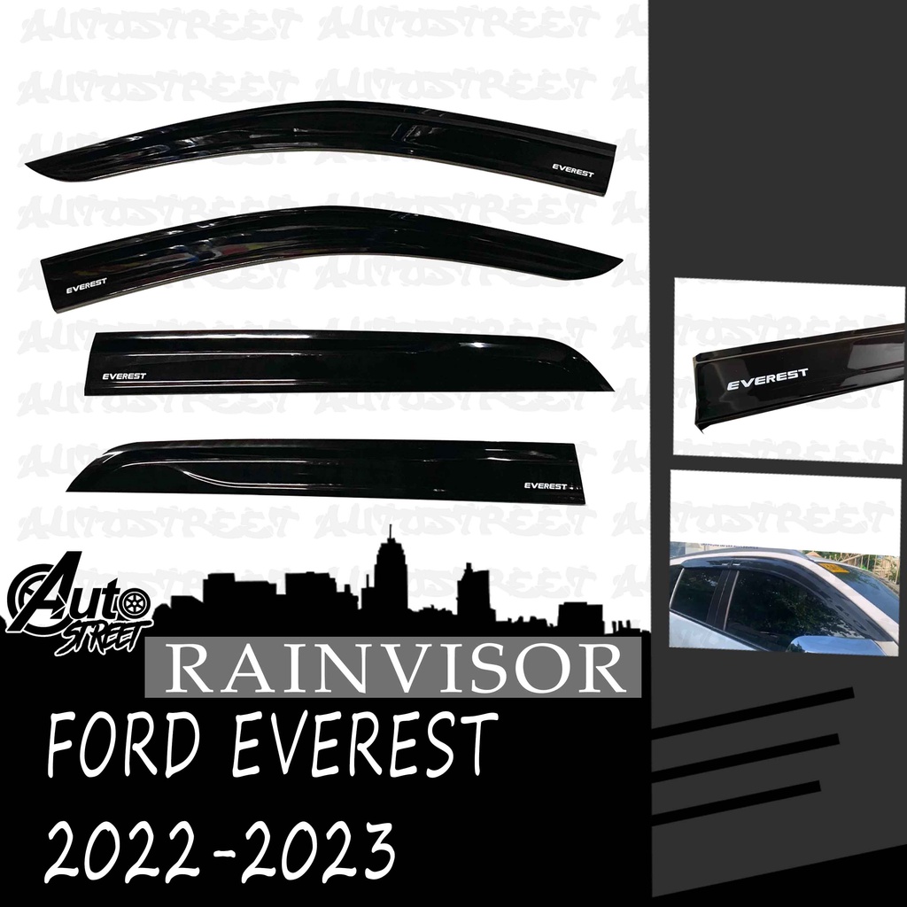 Ford Everest 20222023 Rain Guard / Rainguard Window Visor (Black