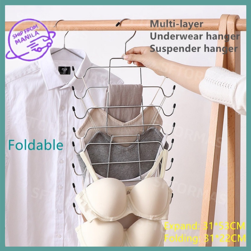 Underwear Hanger Rack Bra Organizer Hanging Storage closet shelves