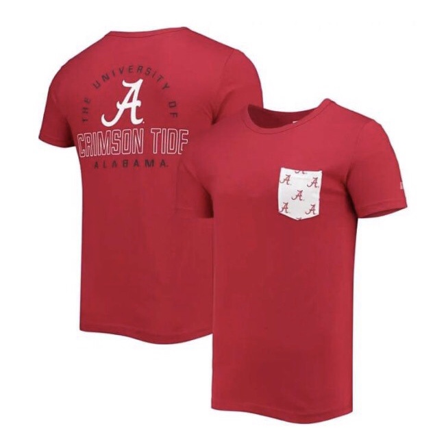 🇺🇸 Men's Russell Athletic Crimson Alabama Crimson Tide Pocket T-Shirt ...