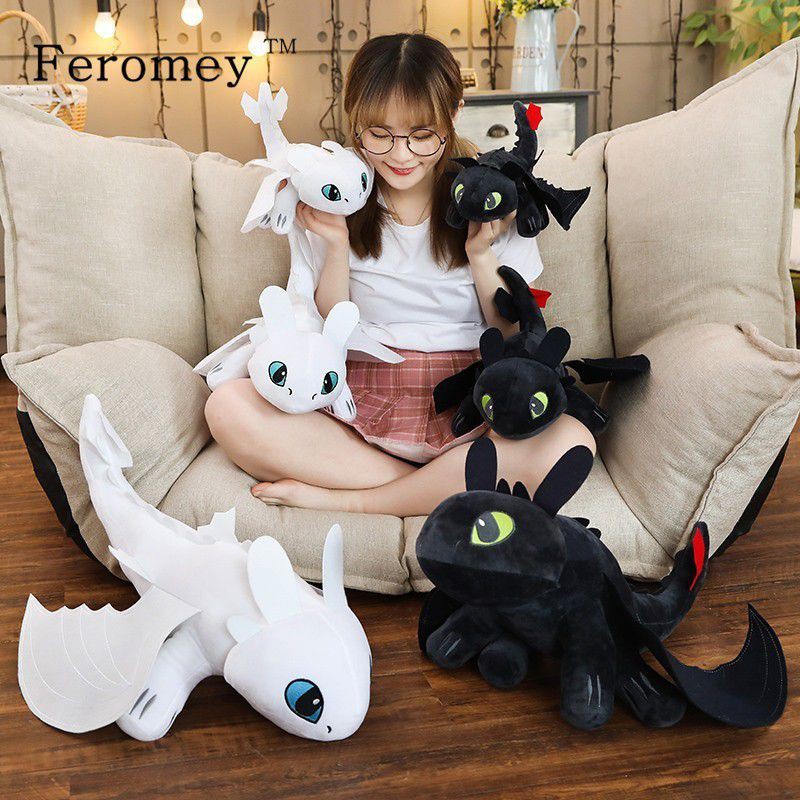 How to Train Your Dragon Toothless Stuffed Toy Night Fury Plush Doll Soft Toys Kids Gifts Shopee Philippines